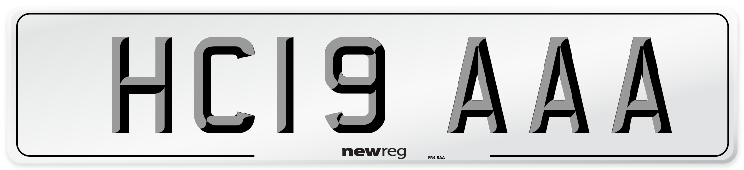 HC19 AAA Number Plate from New Reg